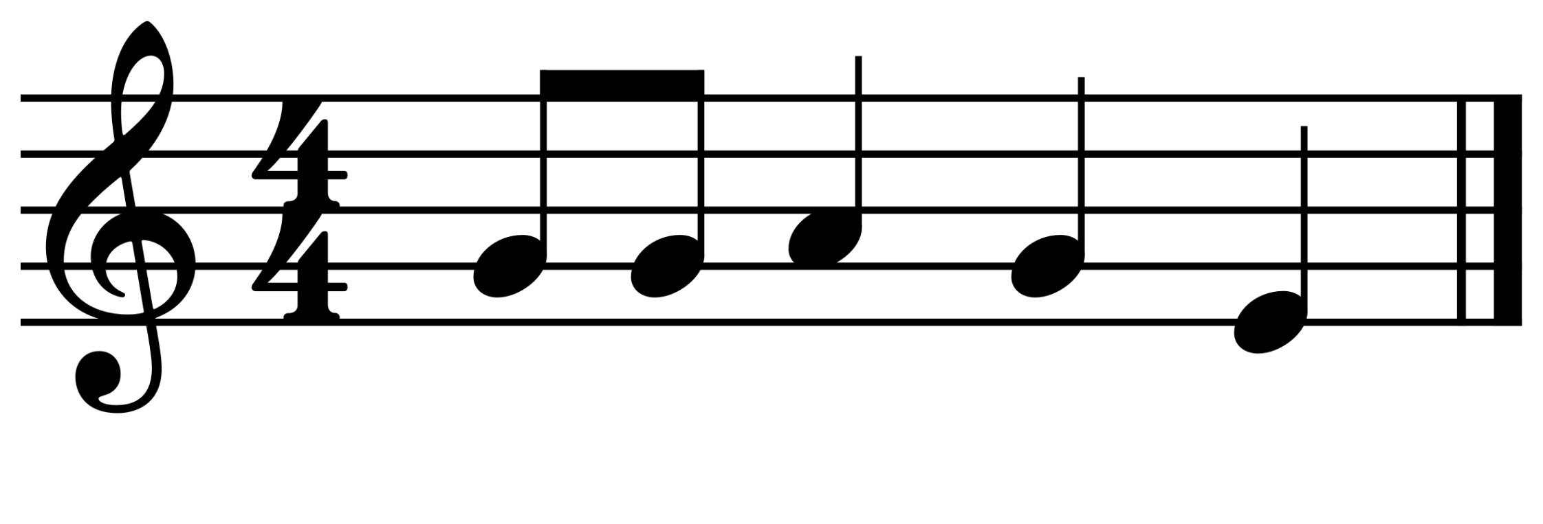 Pattern 1 musical notation, no syllables